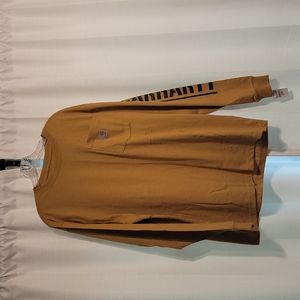 Men's Large Mustard Carhartt Long Sleeve Shirt